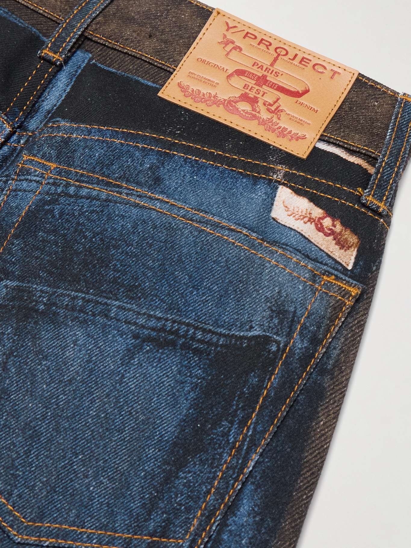 Printed high-rise slim-leg jeans - 6