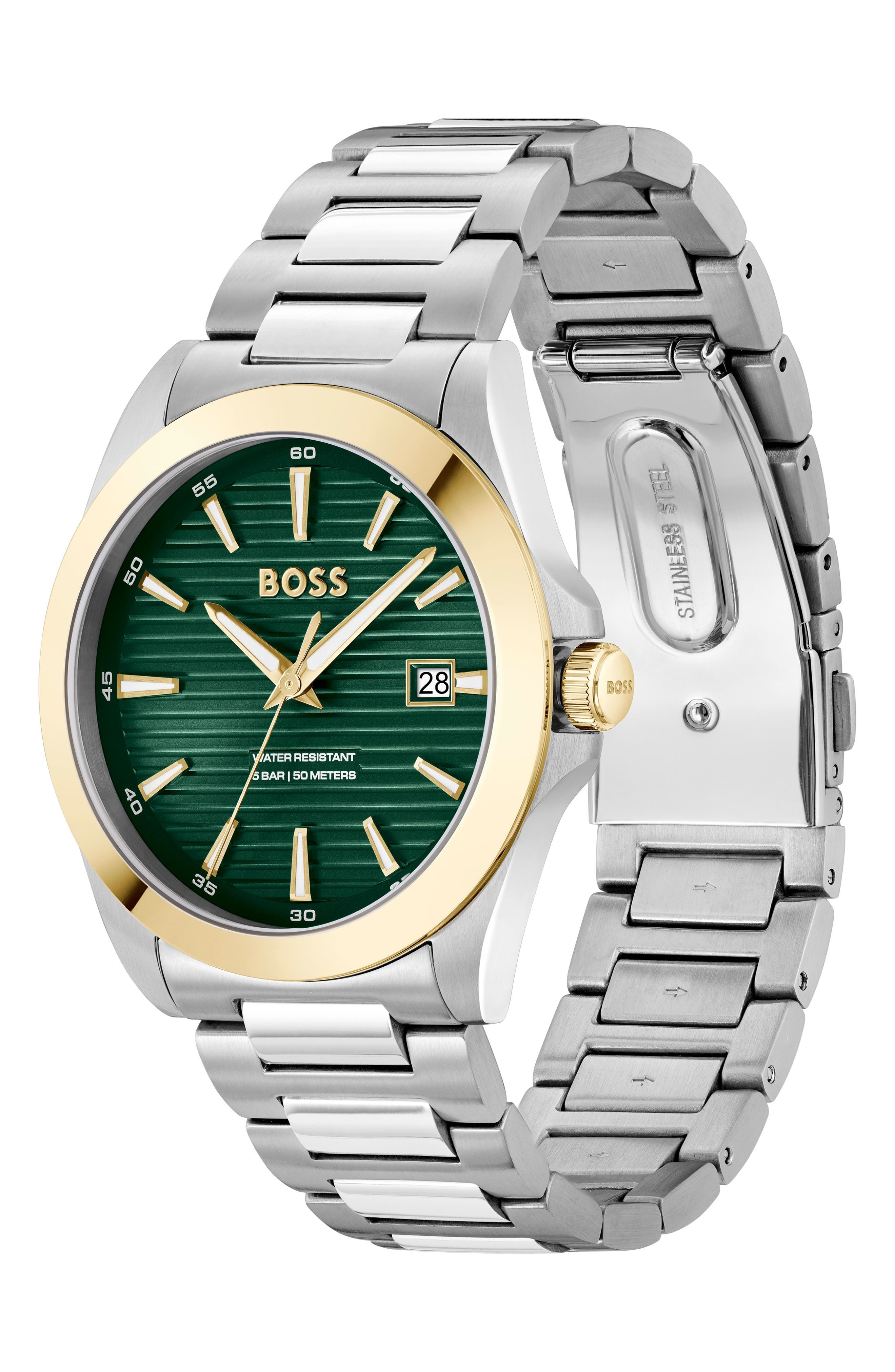 BOSS Strike Bracelet Watch, 41mm in Green at Nordstrom - 4