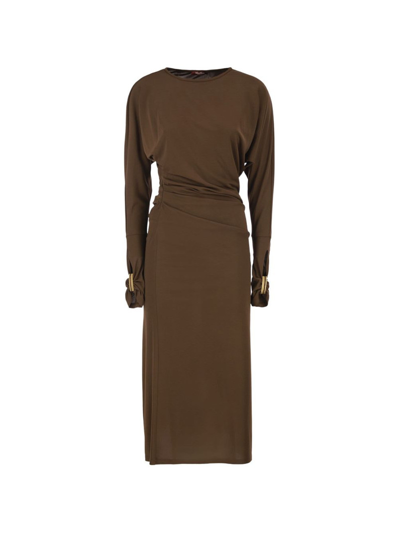 draped-waist midi dress 1
