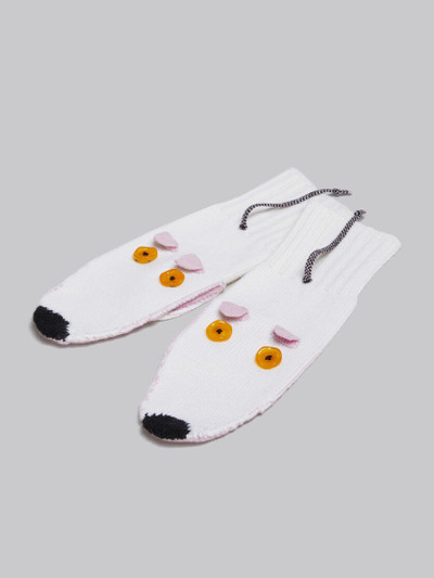 Marni WHITE MOUSE PUPPET MITTENS outlook