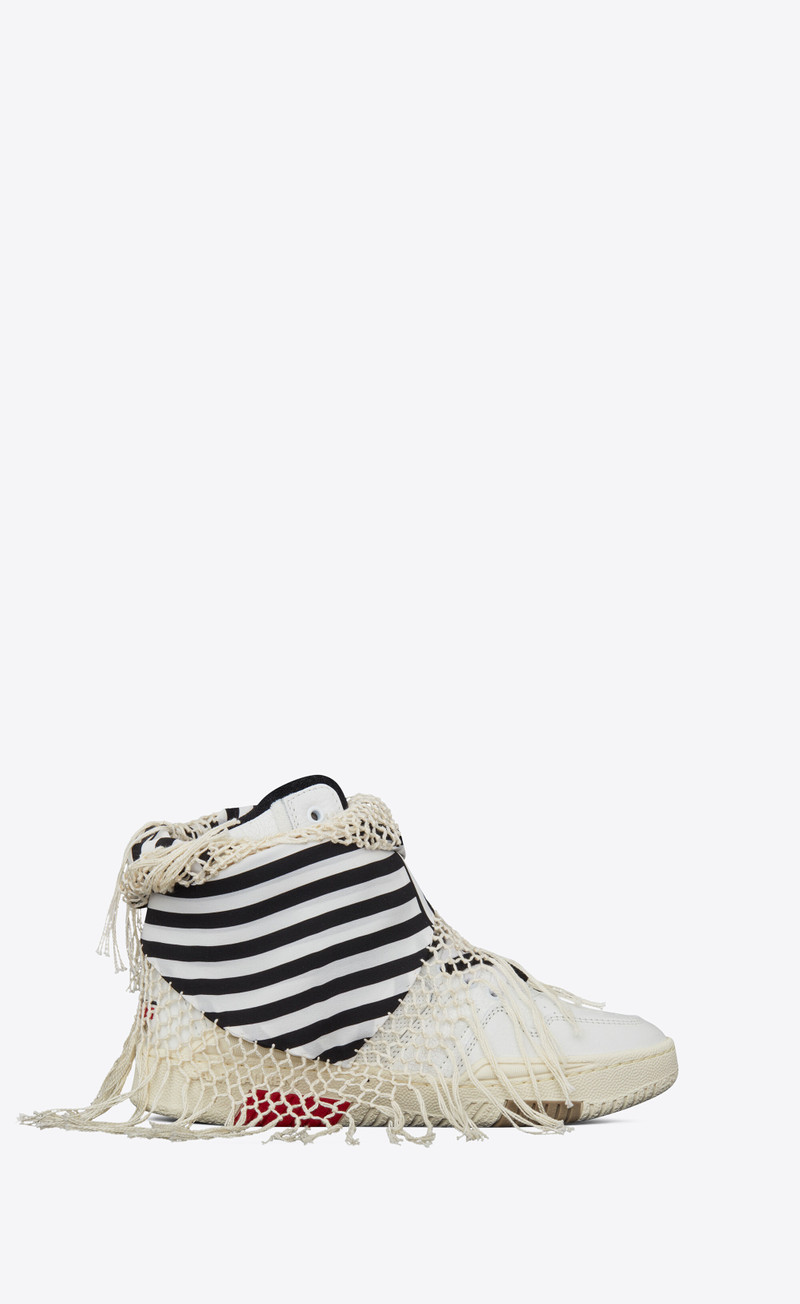 smith sneakers in grained leather 1