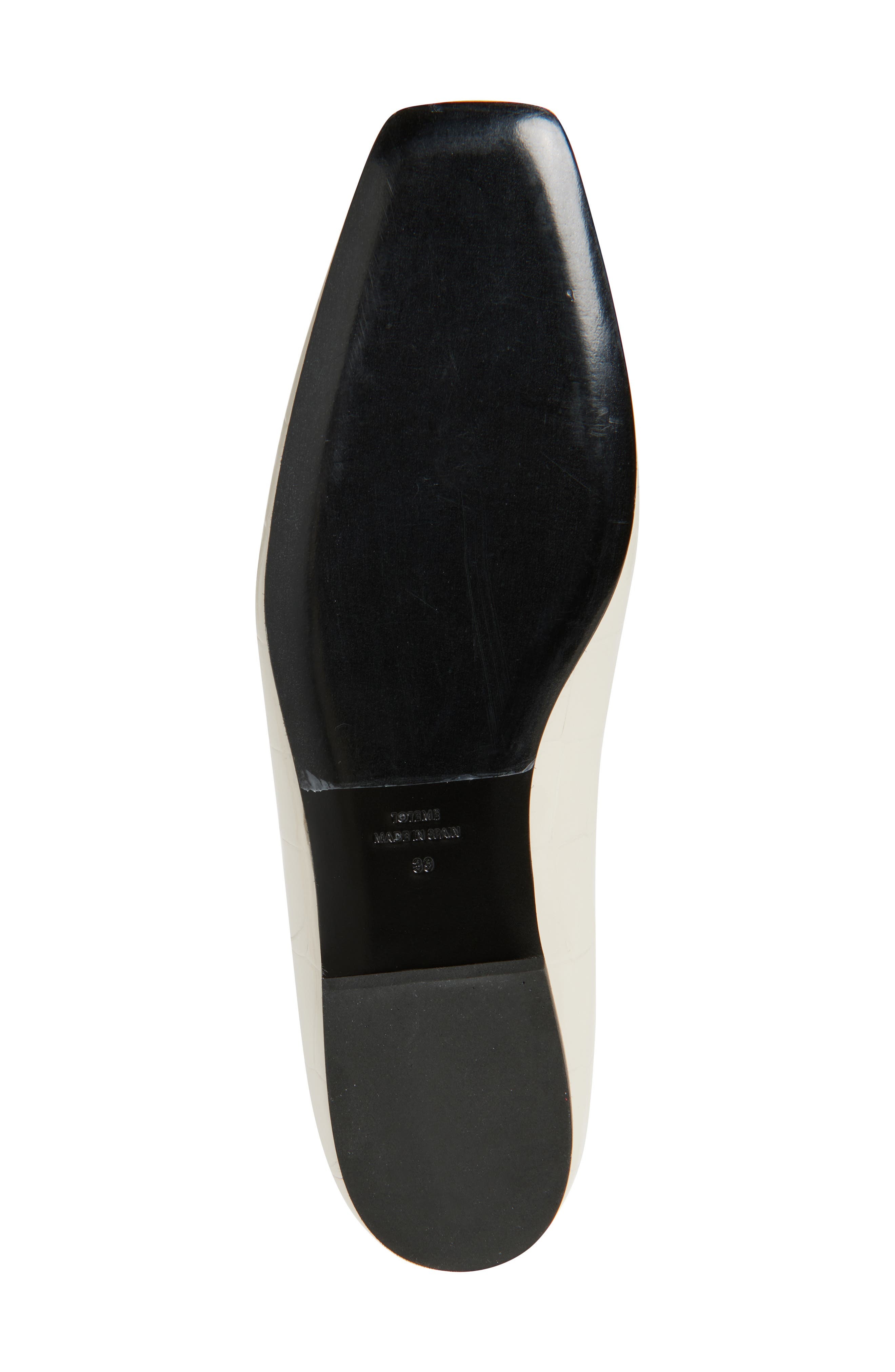 TOTEME Croc Embossed Ballet Flat in Oyster at Nordstrom - 6
