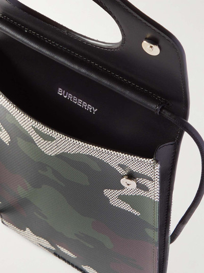 Burberry Camouflage-Print E-Canvas and Leather Pouch with Lanyard outlook
