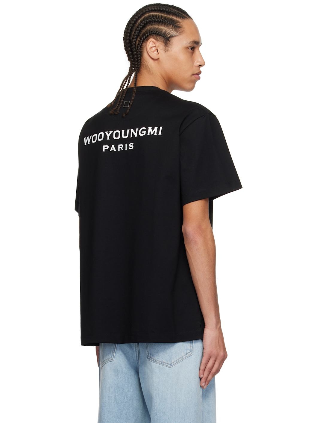 Black Cotton Back Logo T-Shirt - 3