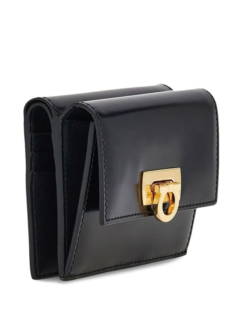 FERRAGAMO Gancini clasp leather wallet outlook