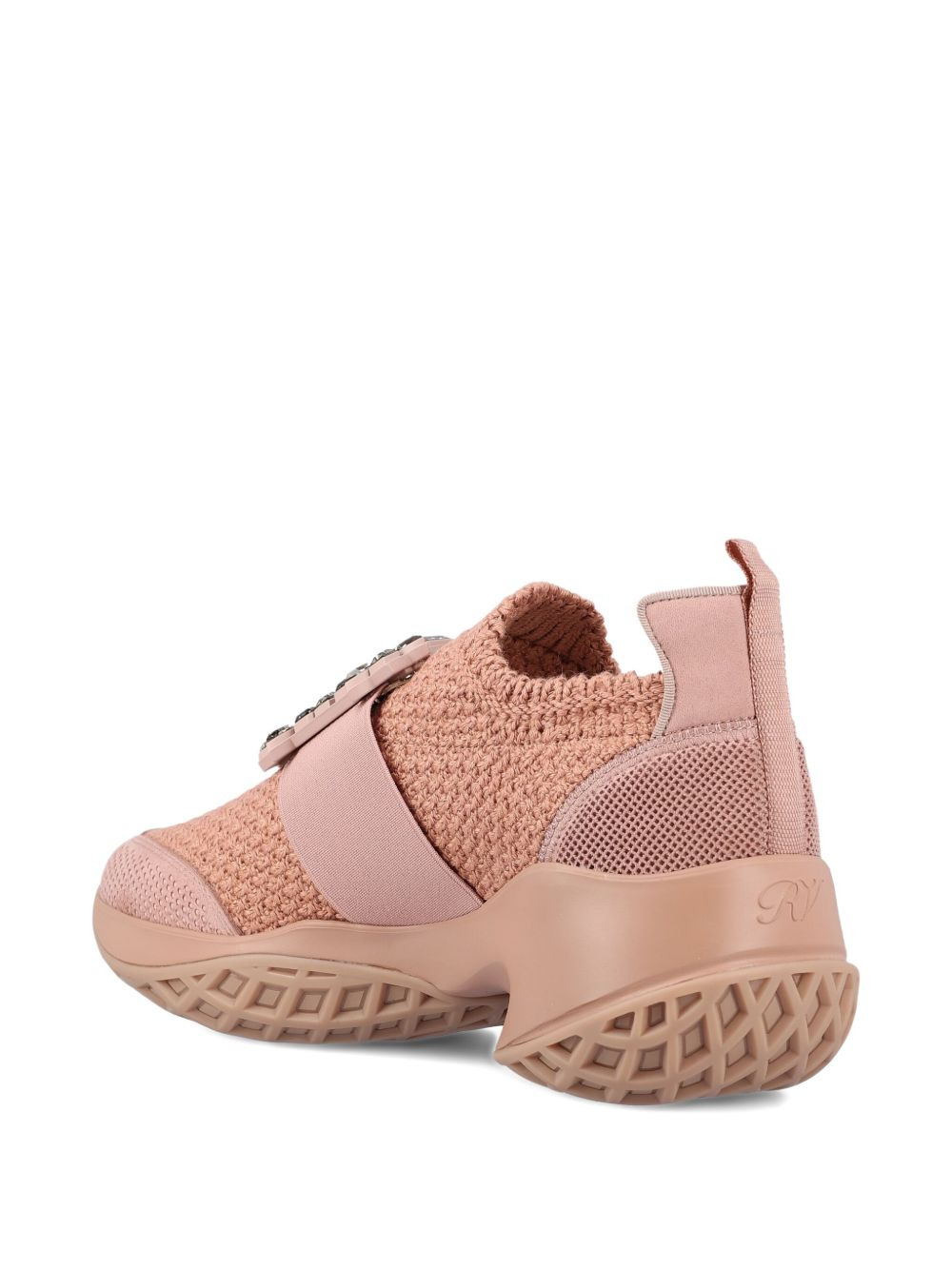 crystal-embellished buckle sneakers - 4