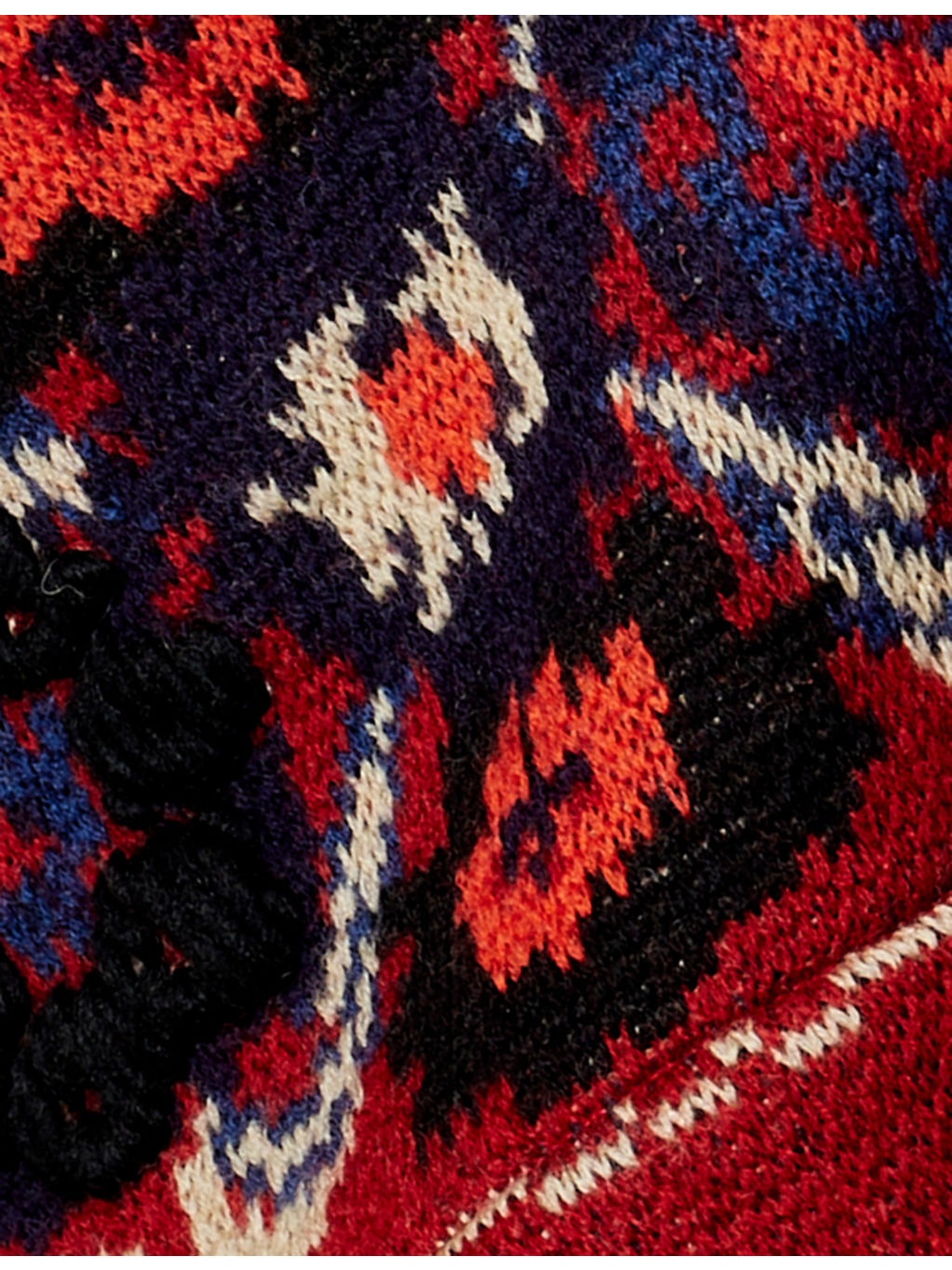Floral Wavy-Hem Wool Jumper - 6