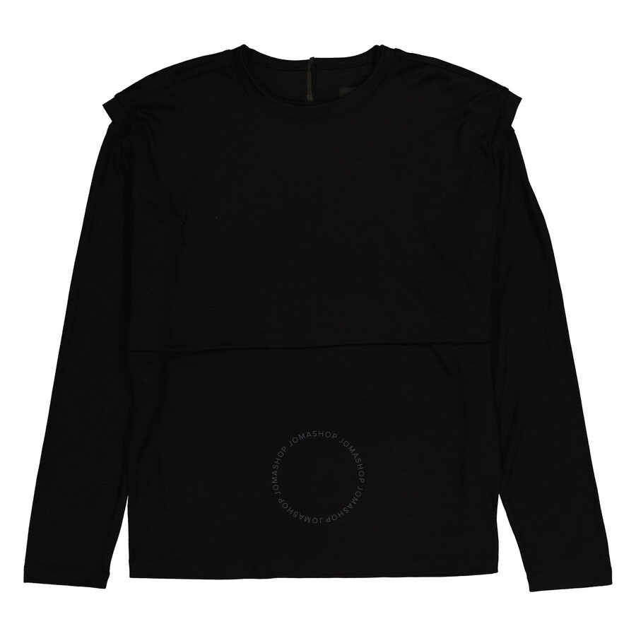 Viridi-Anne - Viridi-Anne Men's Black Wool Jersey Layerd T-Shirt - 5