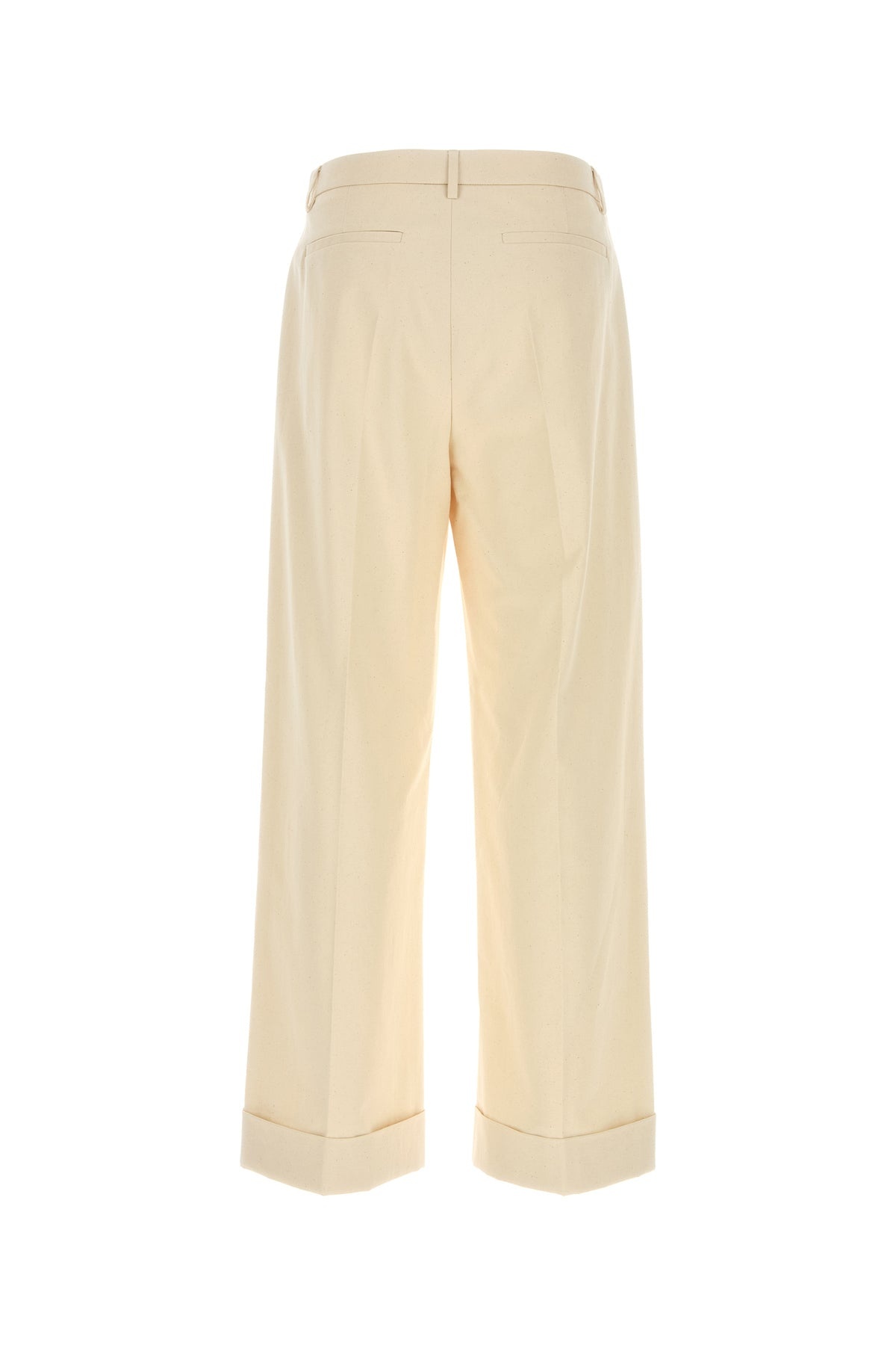 Melange ivory cotton pant - 2