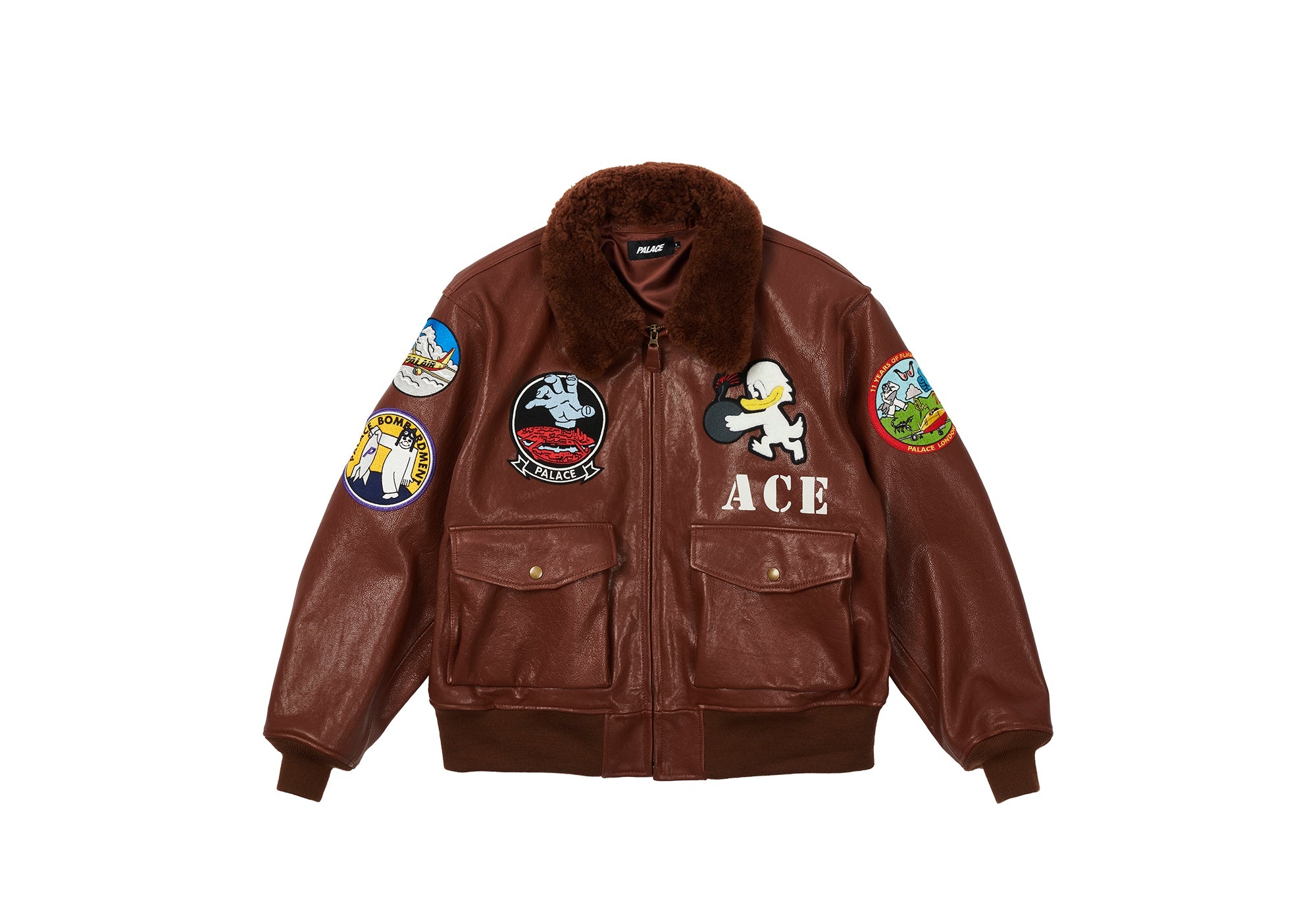 LEATHER FLIGHT JACKET BROWN - 2