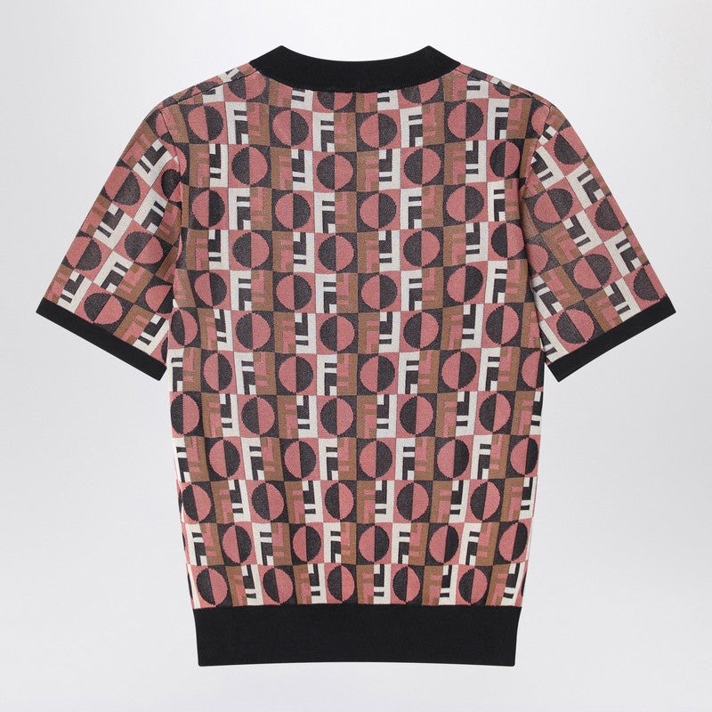 Fendi Pink Viscose Jacquard Jumper Women - 2
