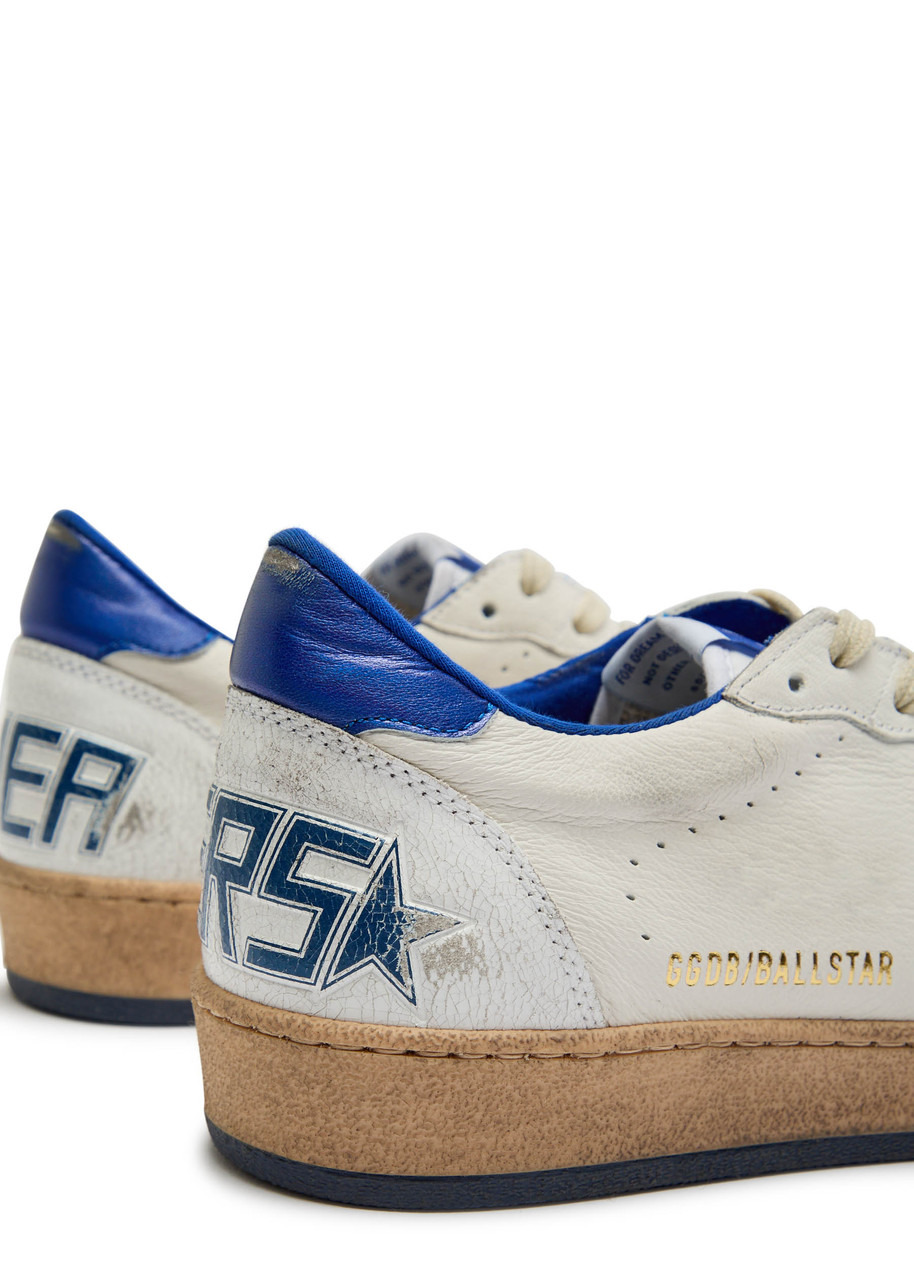 Golden Goose Ball Star Distressed Leather Sneakers - 4