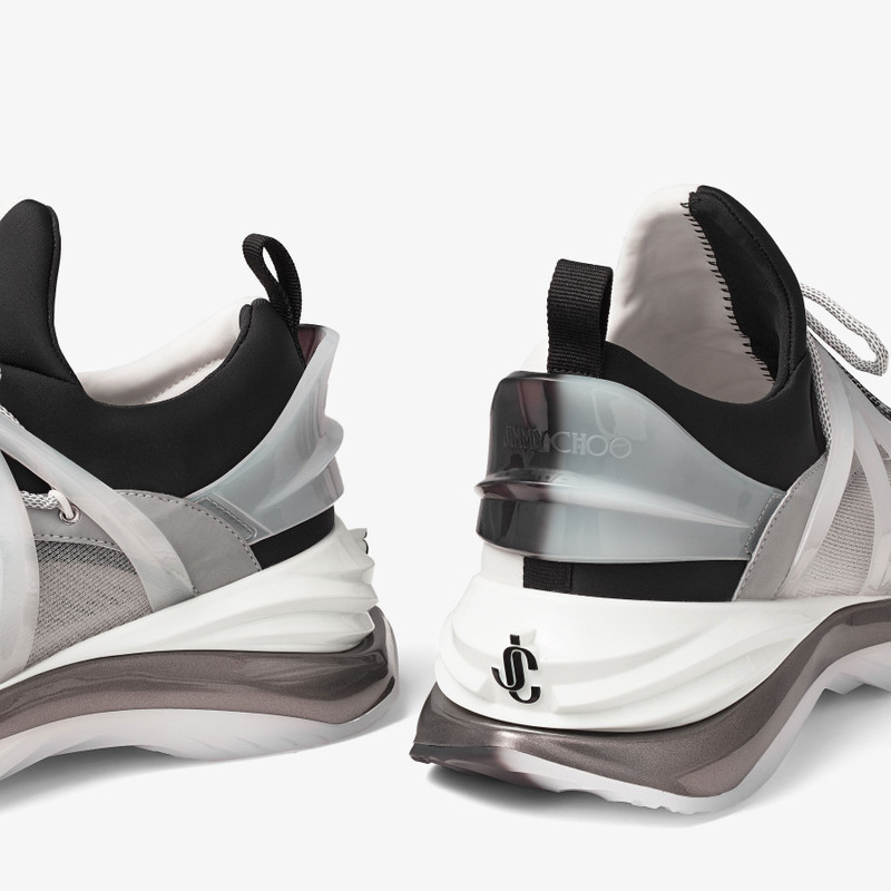 Cosmos/M Black and White Neoprene Low-Top Trainers 3