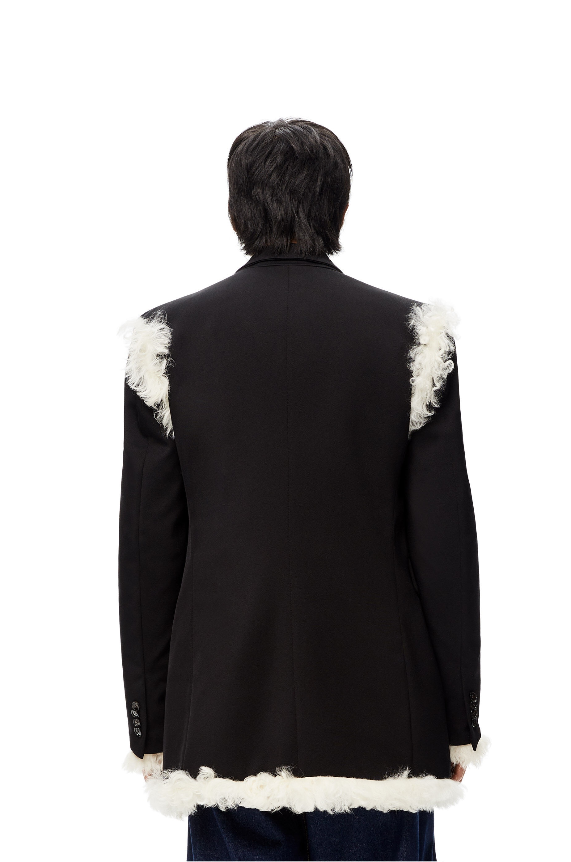 Jacket in wool and shearling - 4