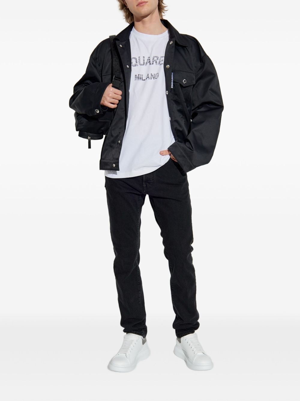 logo-tag jacket - 2