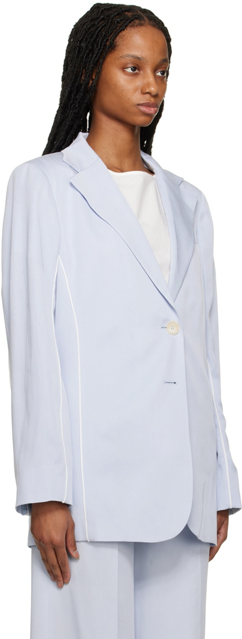 Elleme Blue Oversized Blazer outlook