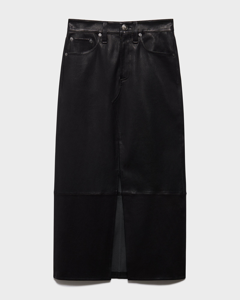 rag & bone Clara Leather Skirt outlook