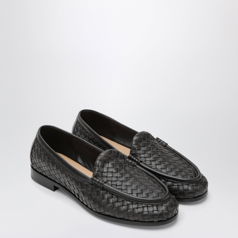 Bottega Veneta Silenzio loafers in espresso color with Intrecciato outlook