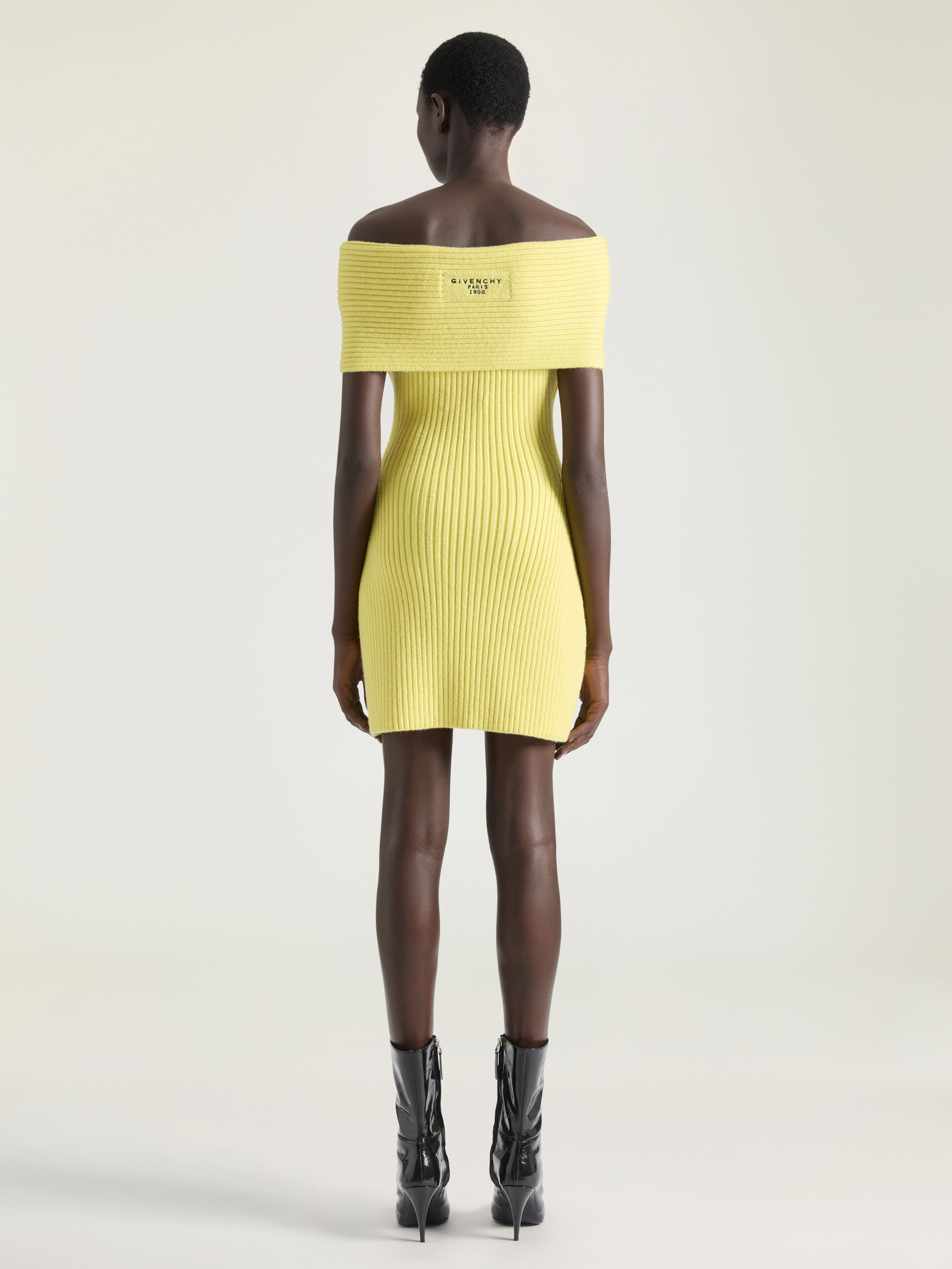 OFF-THE-SHOULDER MINI DRESS IN WOOL - 3