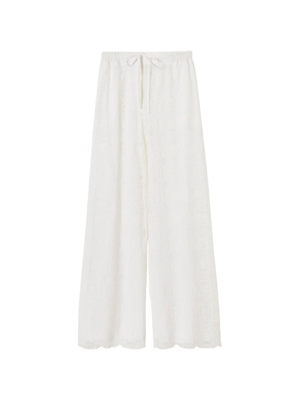 lace drawstring trousers - 1