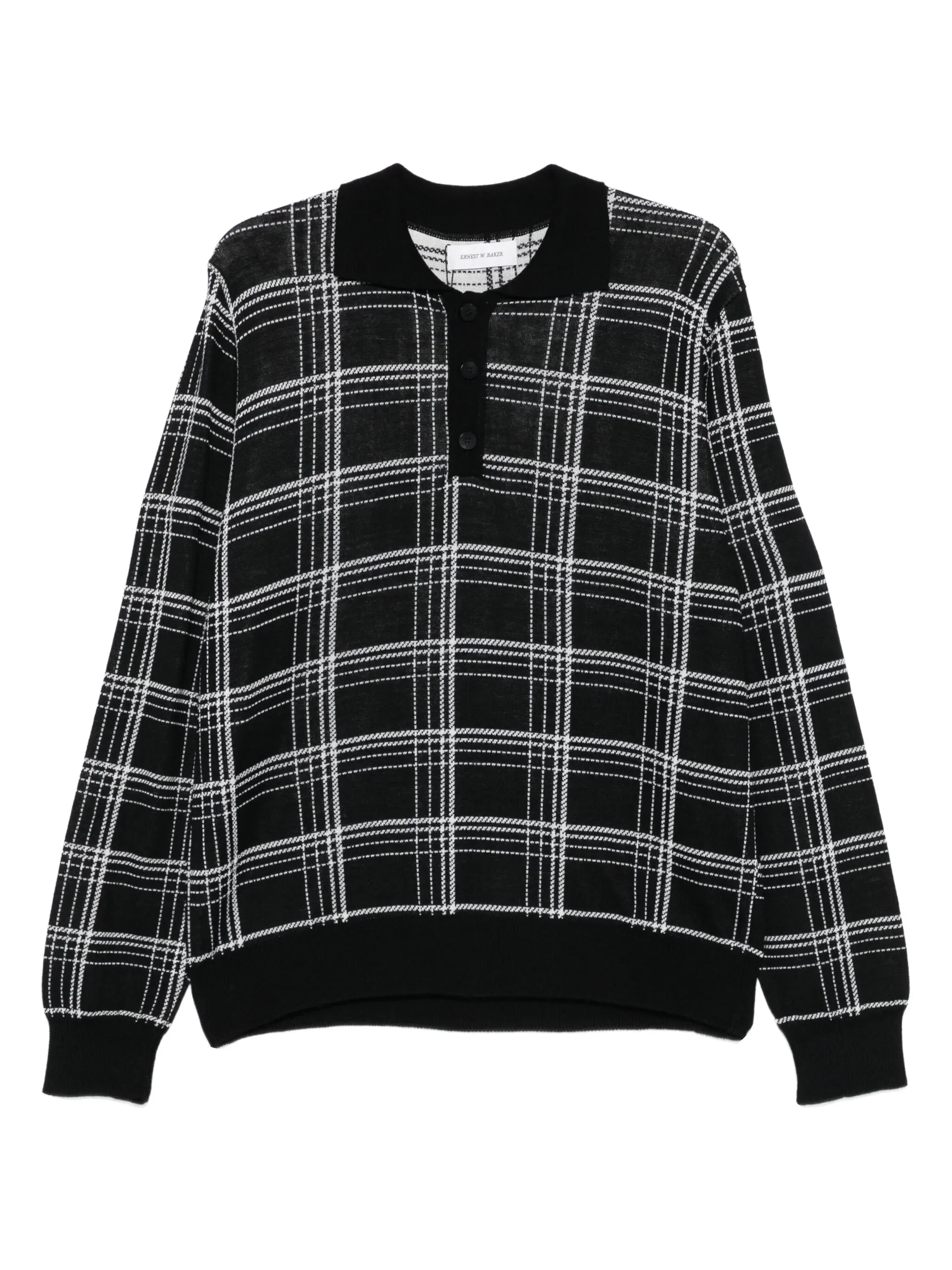 ERNEST W. BAKER Ernest W. Baker Checked Polo Shirt | REVERSIBLE