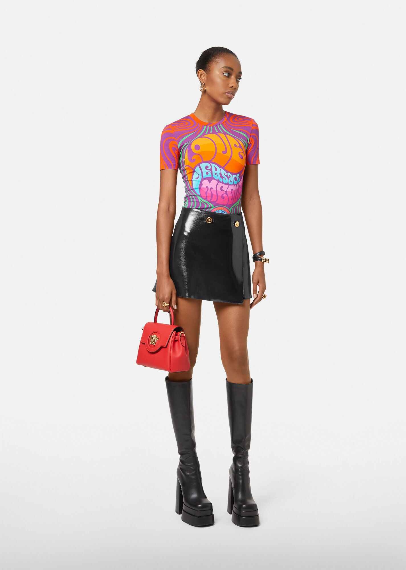 Coated Wool Wrap Skirt - 4