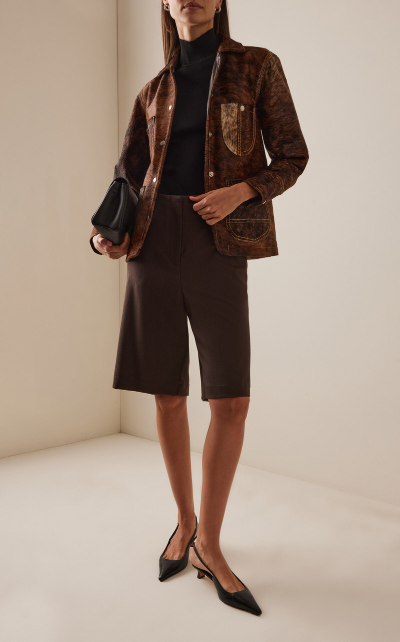 RACHEL COMEY Minelli Leather Jacket animal outlook