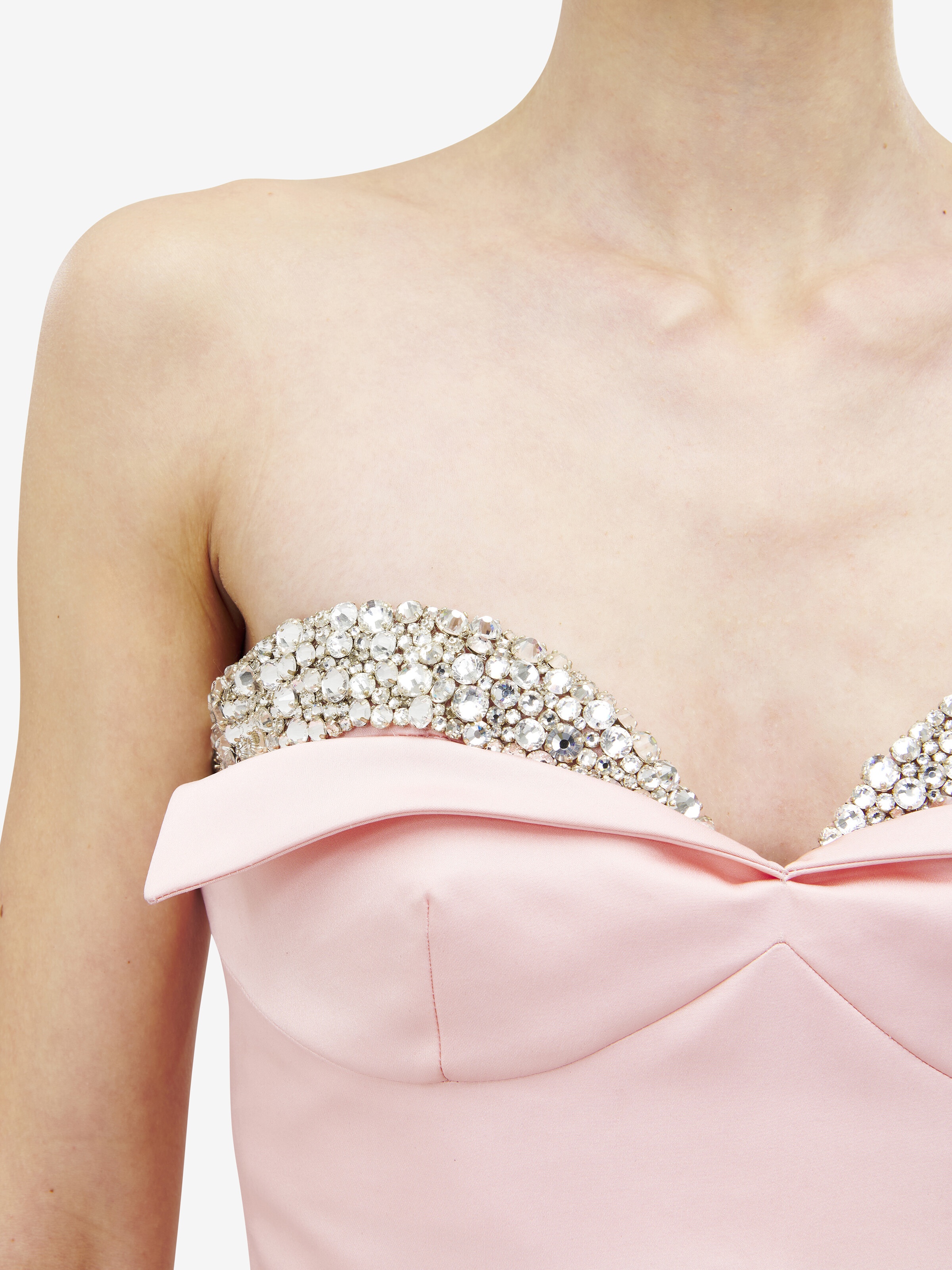 Crystal Embroidery Strapless Evening Dress - 5