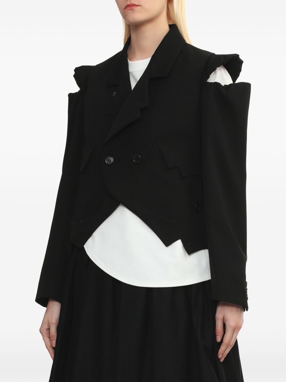 cropped blazer - 3