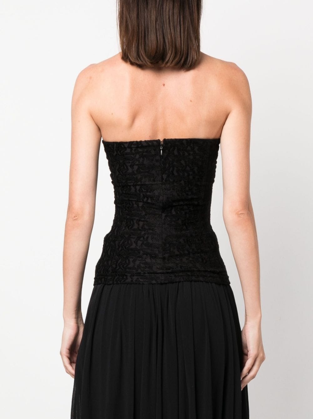 Dolina brocade-effect corset-style top - 4