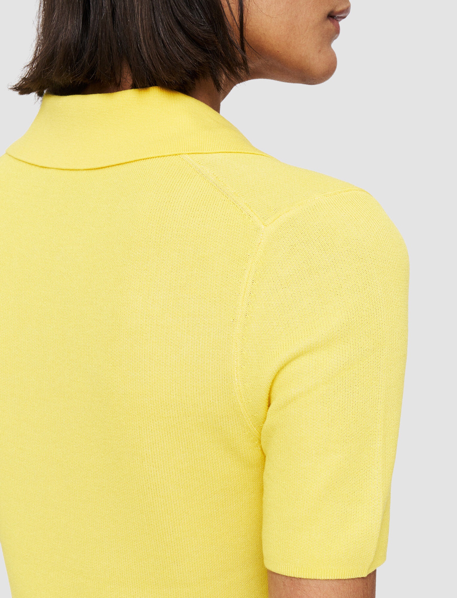 Plated Knit Polo Top - 6
