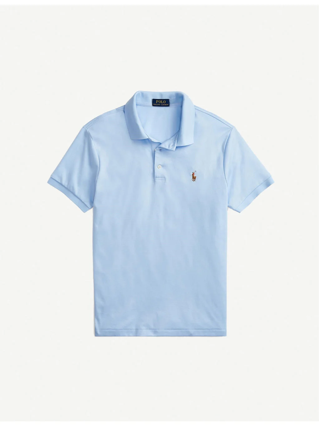 Short-sleeved logo-embroidered custom slim-fit cotton-jersey polo shirt - 1