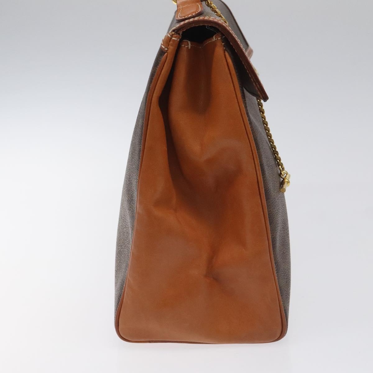 CELINE Macadam Canvas Hand Bag Pvc Brown Gold - 4