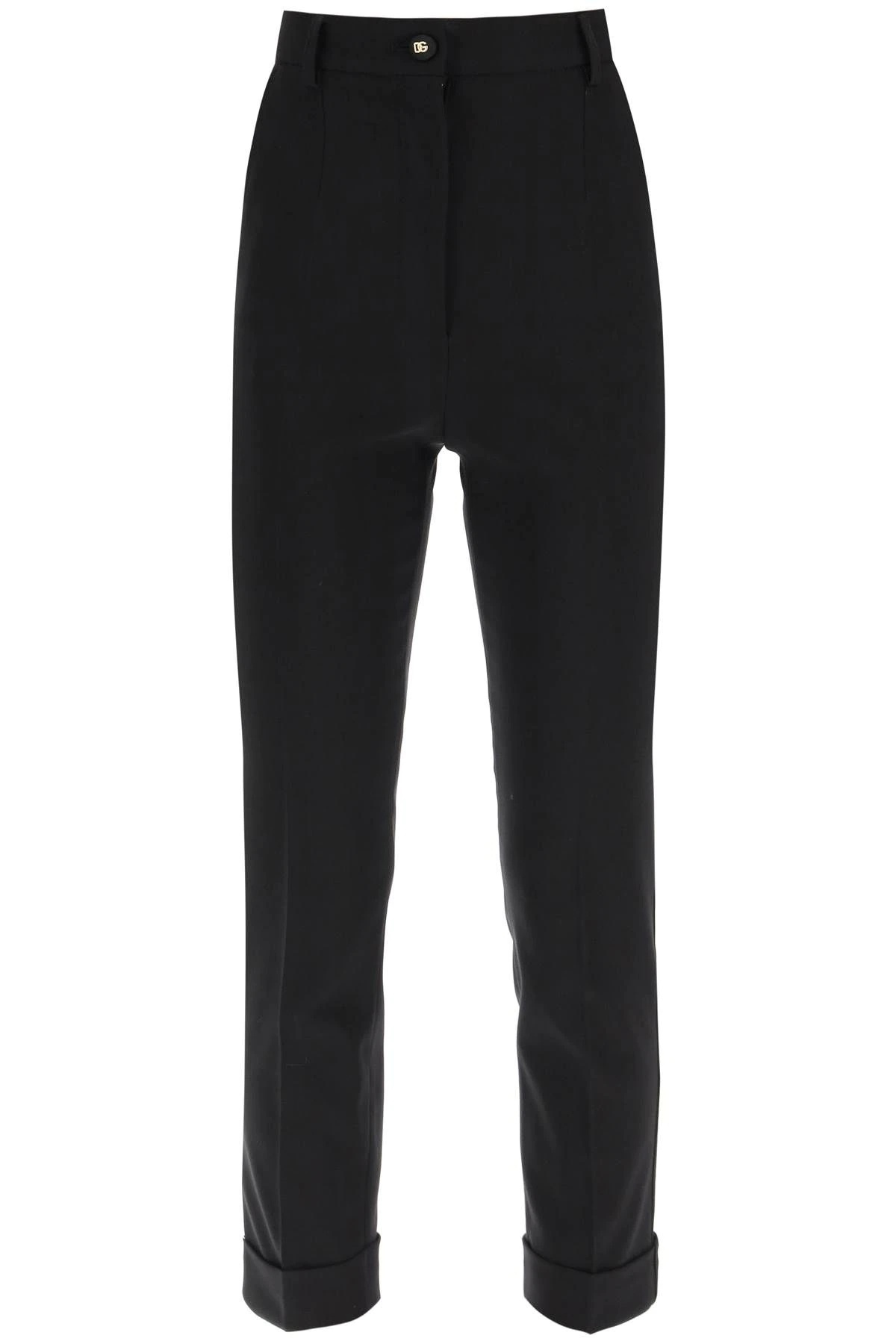 CUFFED CIGARETTE TROUSERS - 1