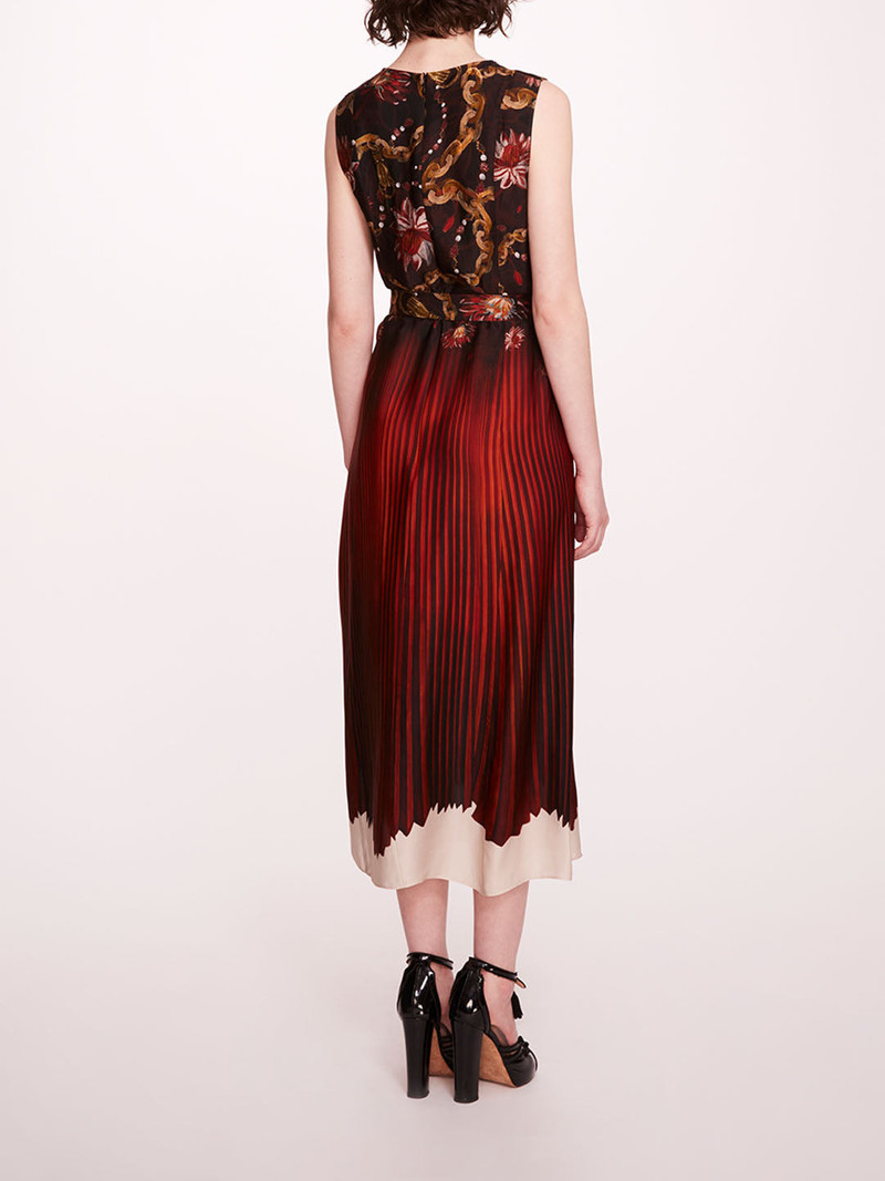 Marchesa VISCOSE GEORGETTE MIDI DRESS outlook