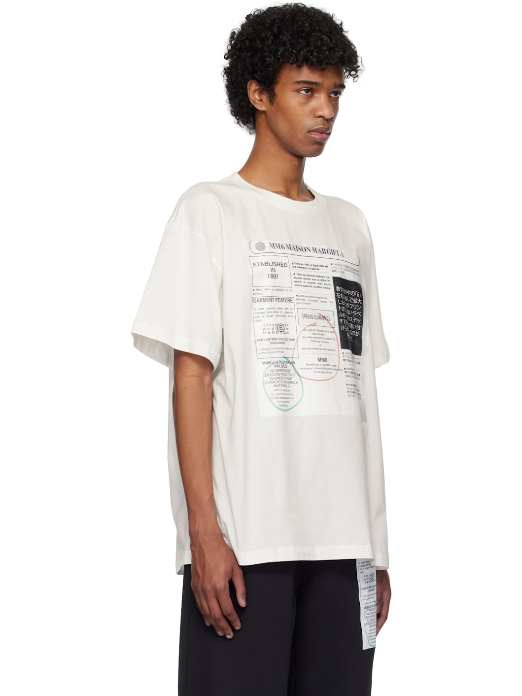 White Newspaper Print T-shirt - 2