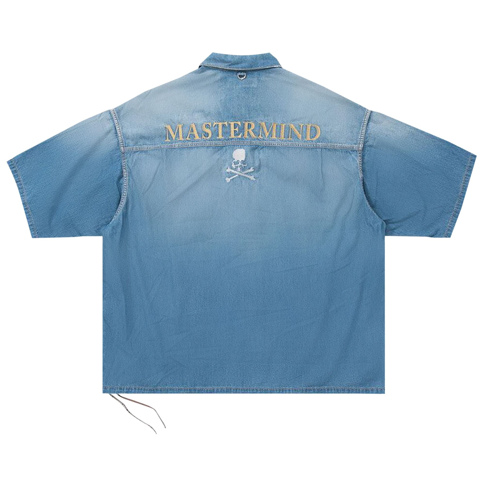 Mastermind World 2nd Short-Sleeve Denim Shirt 'Indigo' - 2