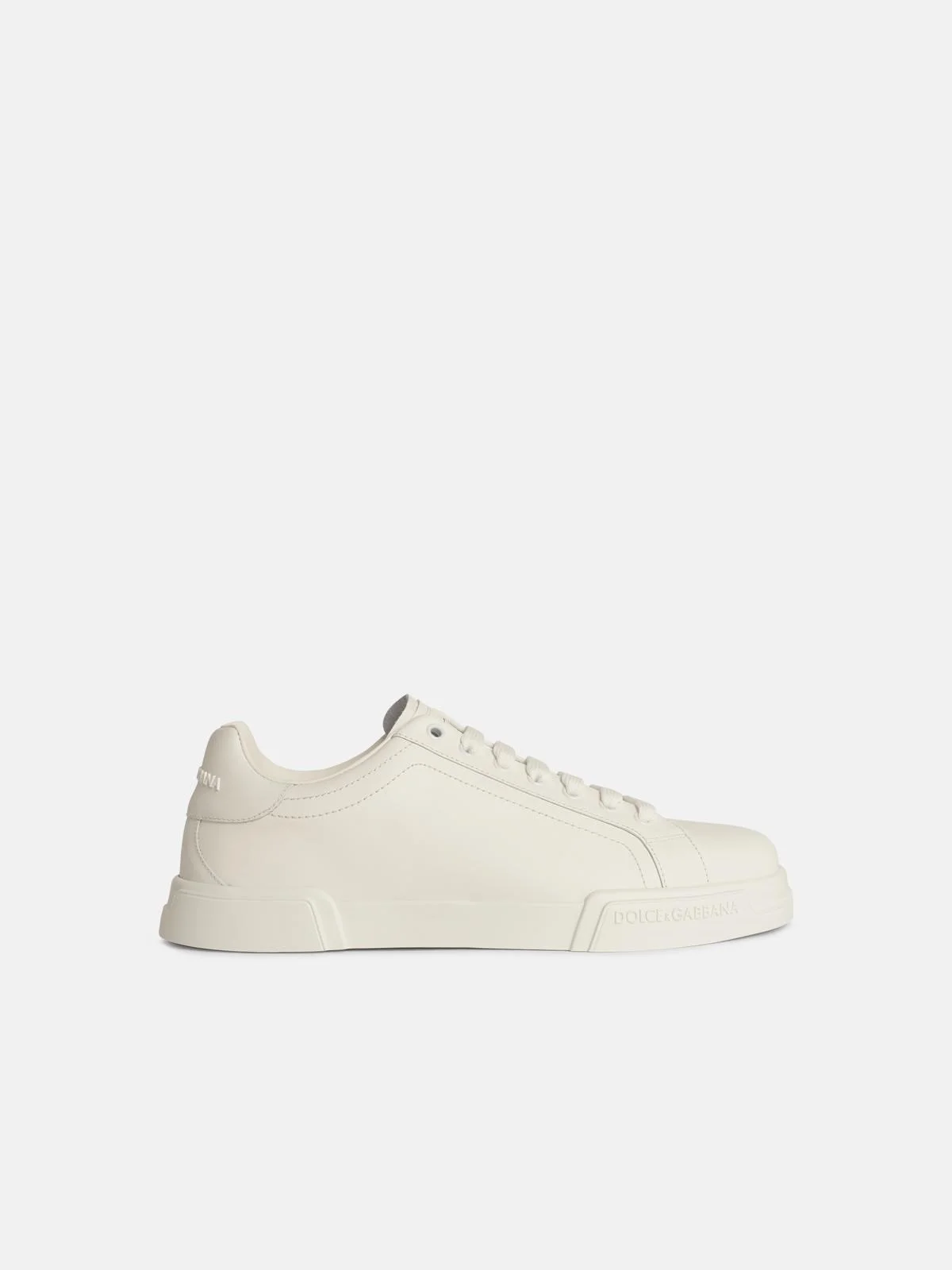 'PORTOFINO' WHITE LEATHER SNEAKERS - 1