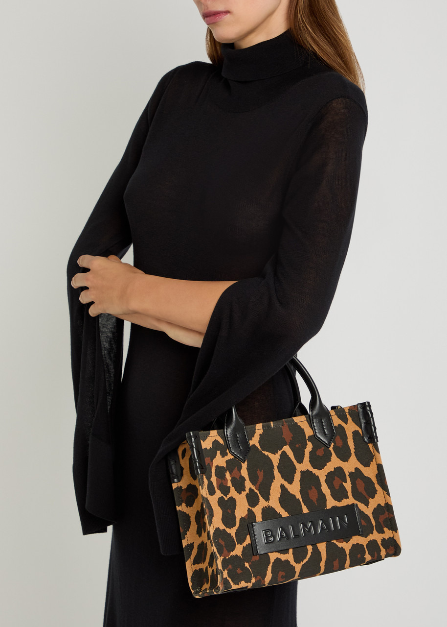 Balmain B-army 36 Leopard-print Canvas Tote - 5