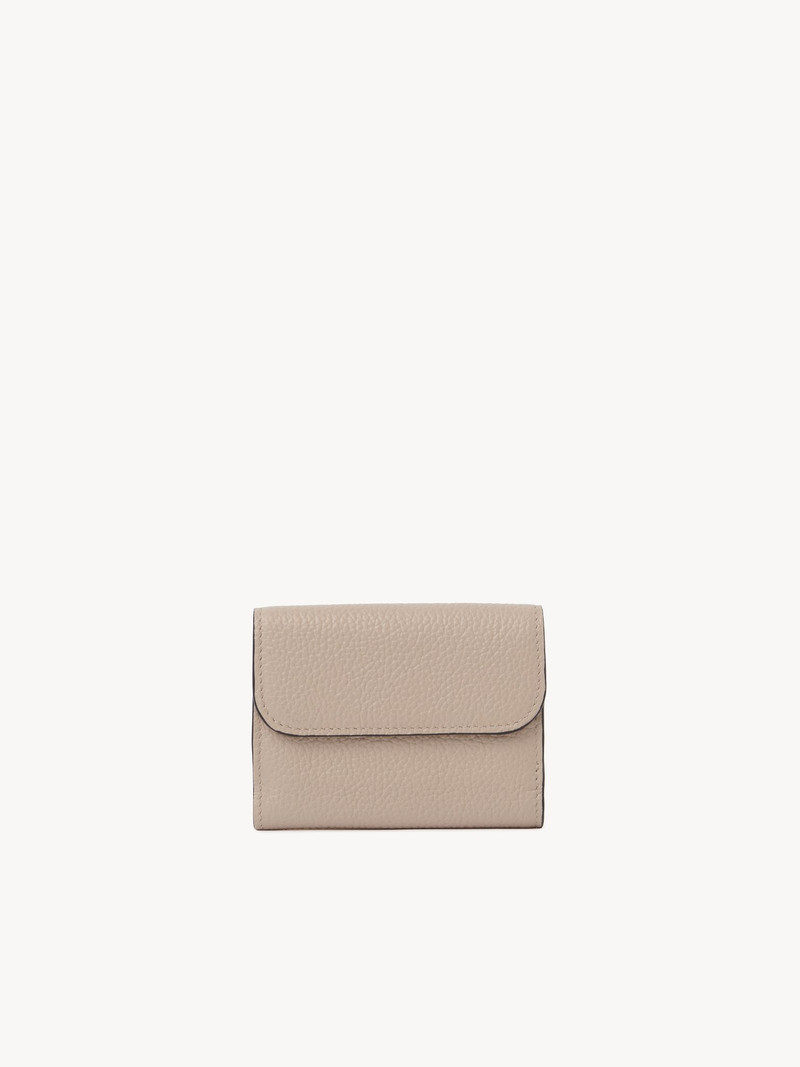 Chloé MINI ALPHABET TRI-FOLD IN GRAINED LEATHER outlook