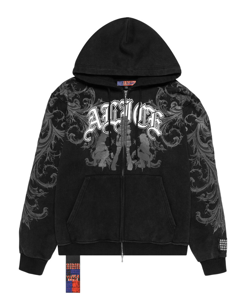 KSUBI X ALICE HOLLYWOOD GRAPHIC ZIP HOODIE BLACK 7
