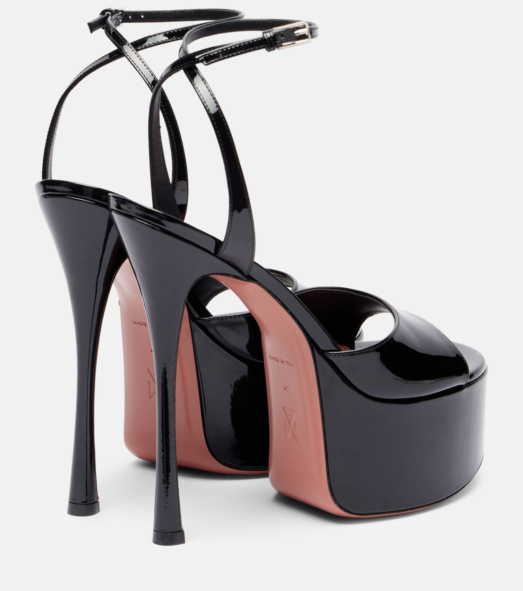 Aya 155 patent leather platform sandals - 2