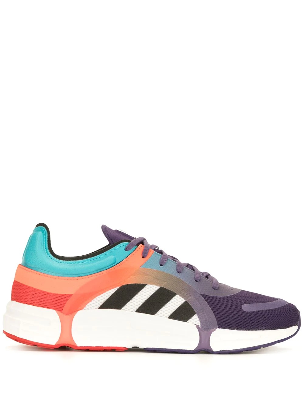 colour-block lace-up trainers - 1