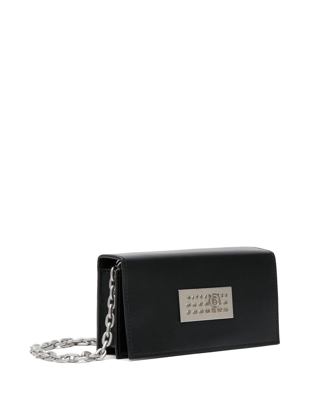 numbers-motif leather shoulder bag - 5