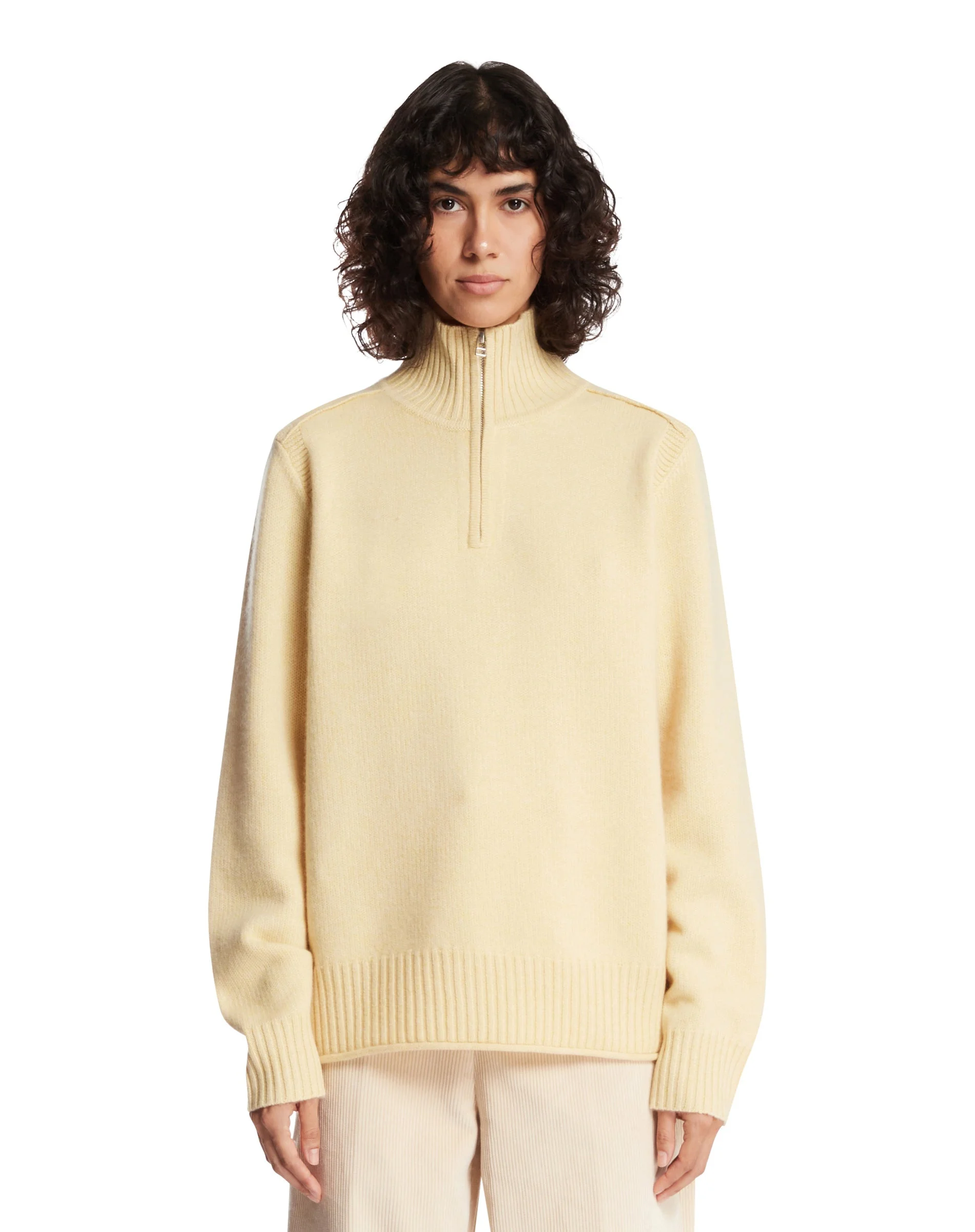 Yellow Half-Zip Sweater - 1