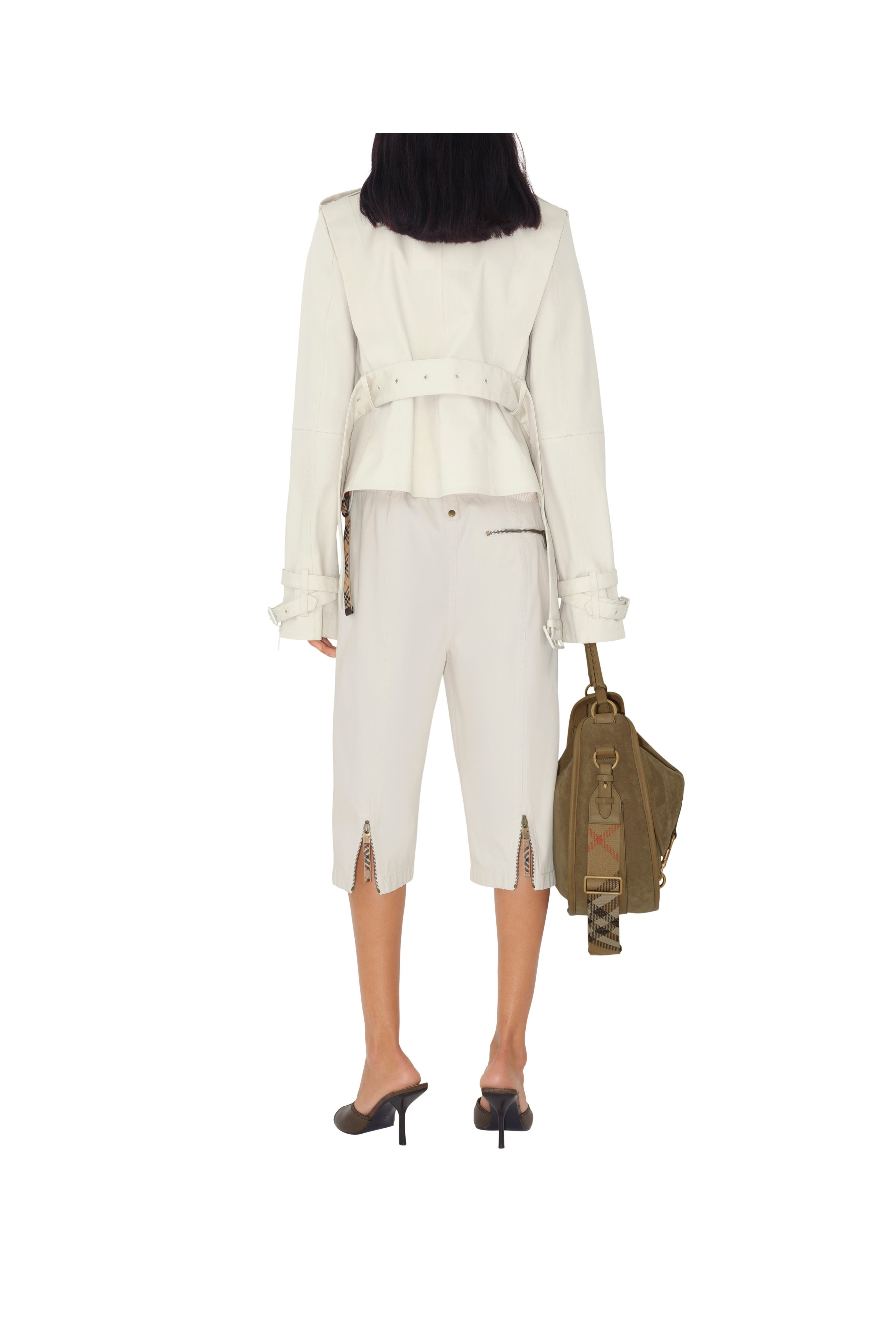 burberry Bonded Cotton Trench Jacket in Sail at Nordstrom - 4