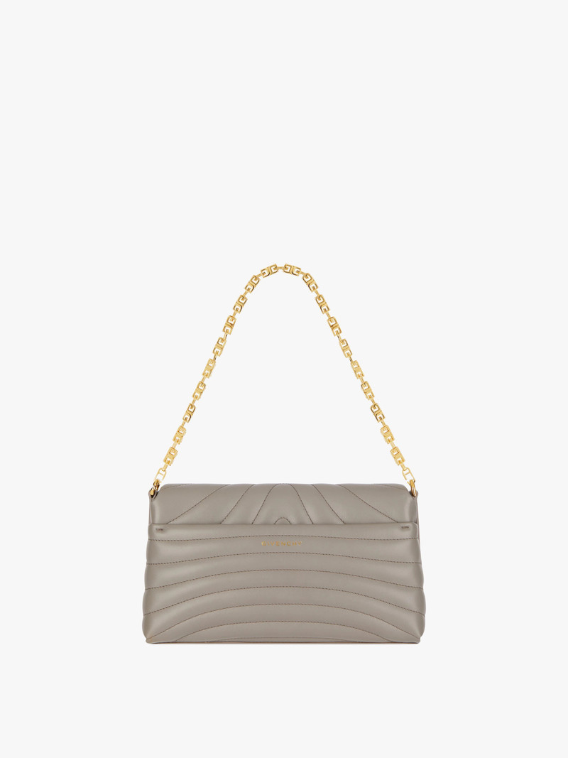 SMALL 4G SOFT BAG IN QUILTED LEATHER WITH CHAIN 6