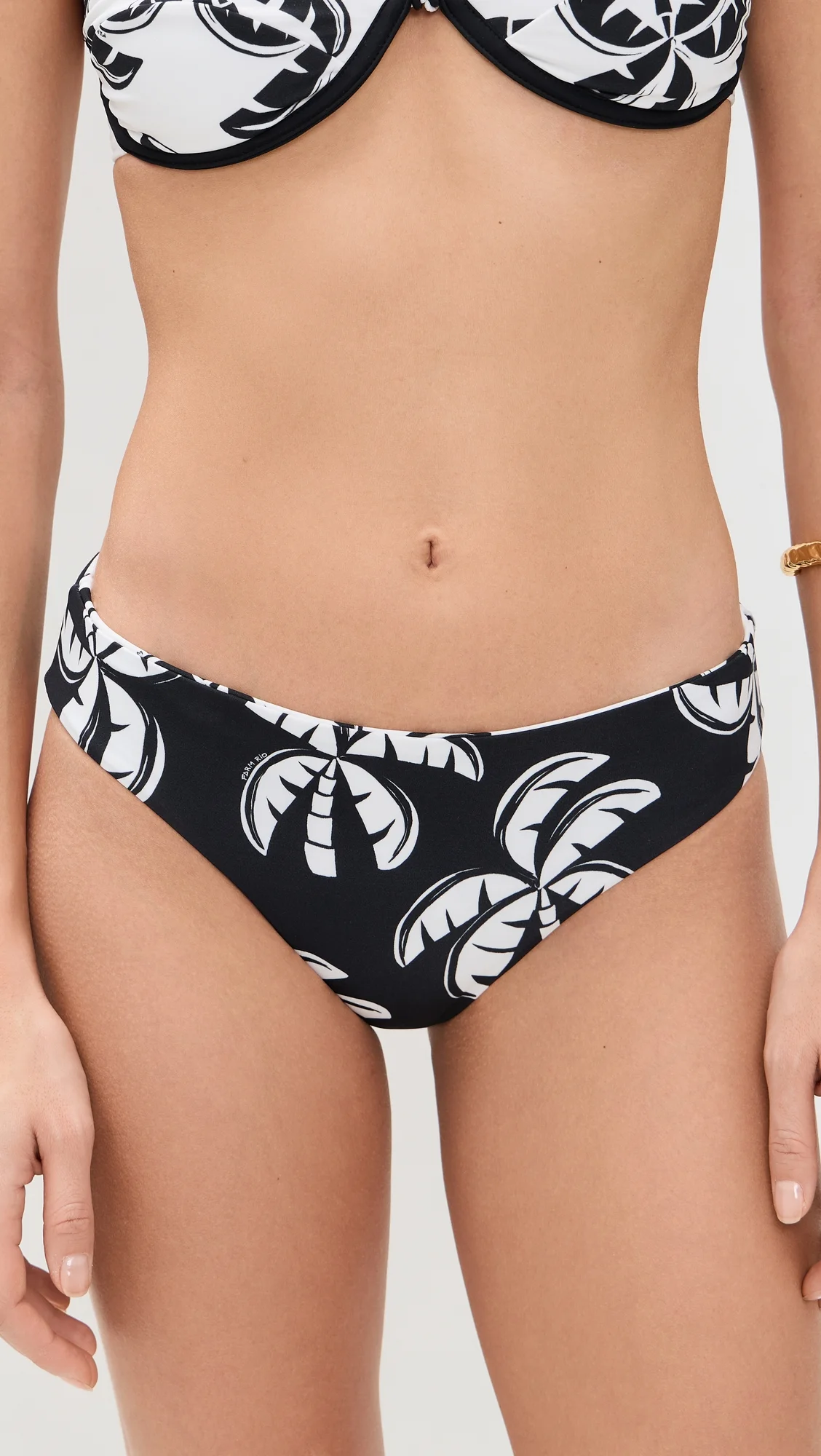 Graphic Palms Low Double Bikini Bottoms - 1