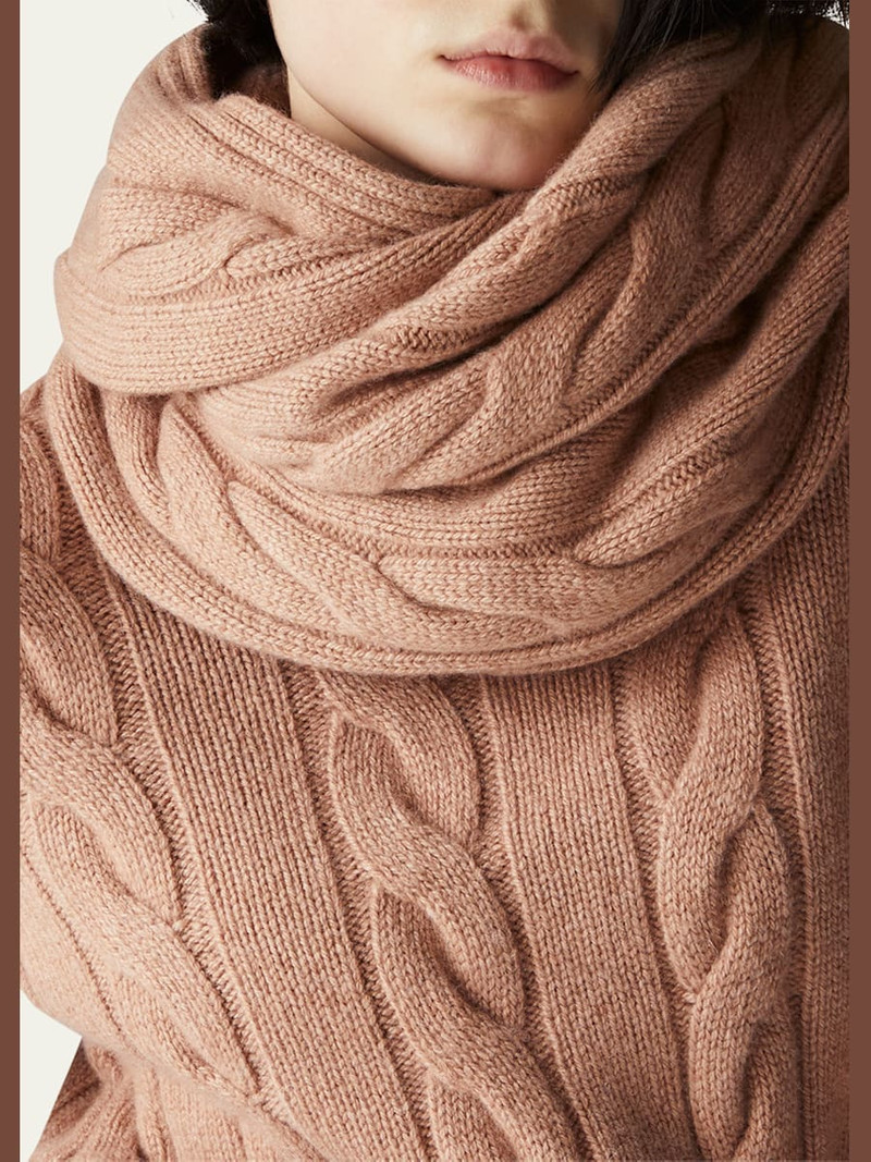 Loro Piana Cashmere Cable Knit Scarf outlook