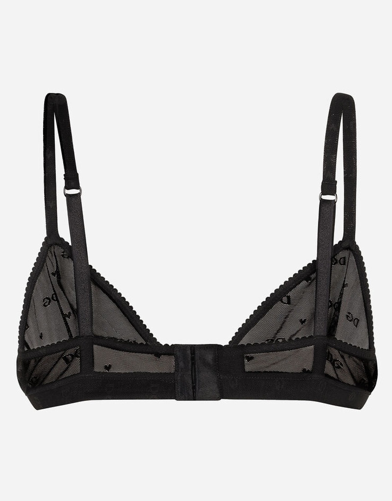 Dolce & Gabbana Jacquard tulle triangle bra outlook